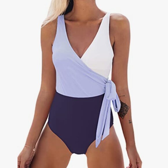 Cupshe Other - Cupshe purple wrap onepiece bathing suit NWT